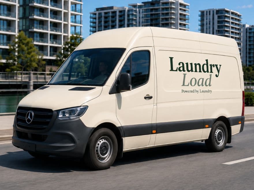 Laundry pick up and delivery van